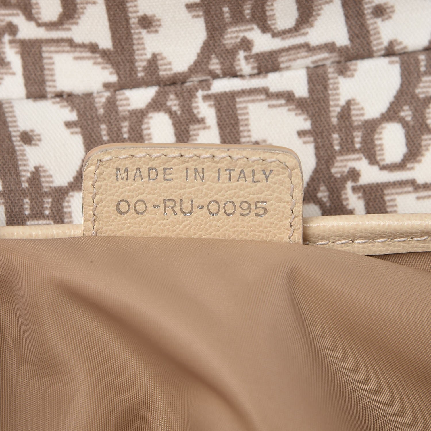 Christian Dior Monogram Vintage Flowers Saddle Bag Beige 6 of 9