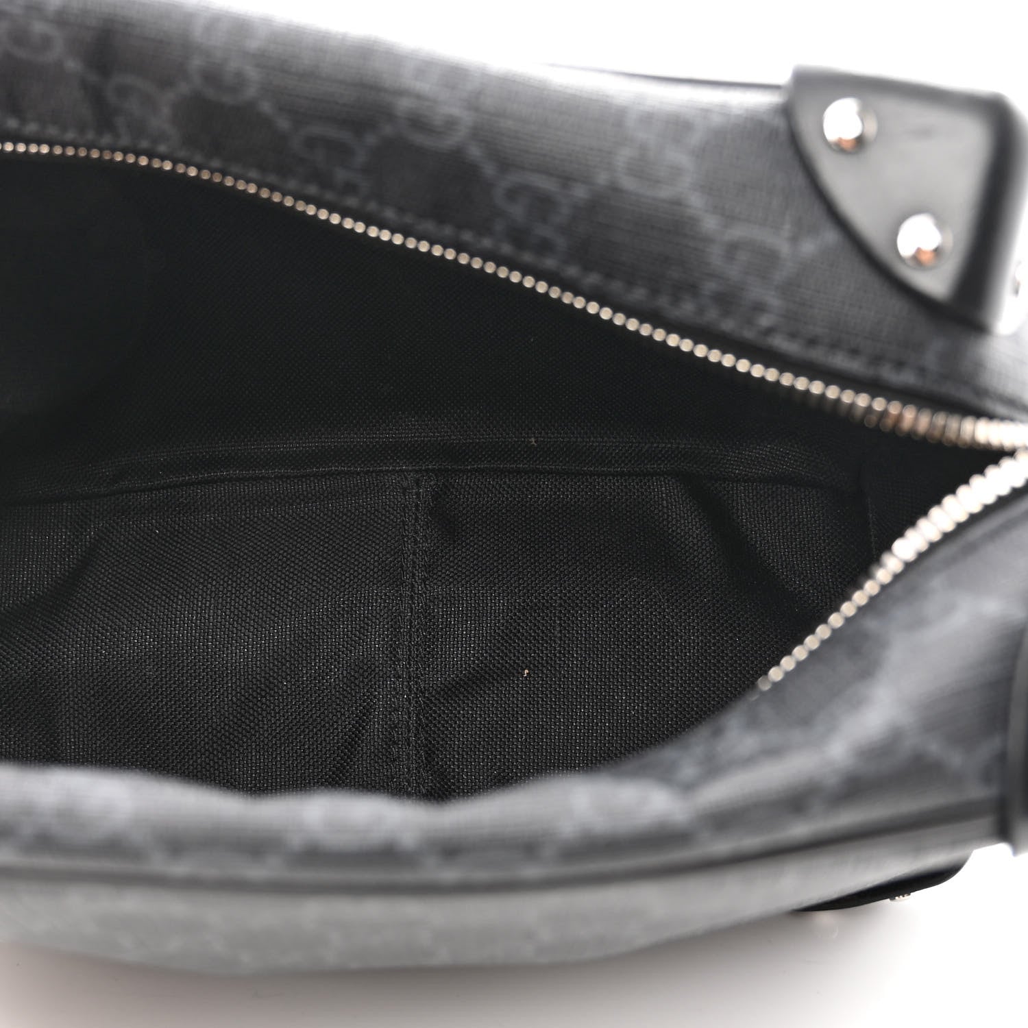 Gucci GG Supreme Monogram Selleria Calfskin Square Messenger Bag Black 5 of 12