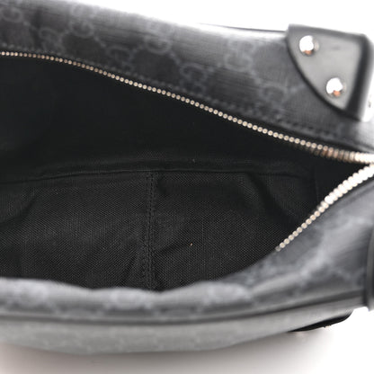 Gucci GG Supreme Monogram Selleria Calfskin Square Messenger Bag Black 5 of 12