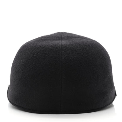 Hermes Cashmere Lambskin Cap 56 Black 4 of 9