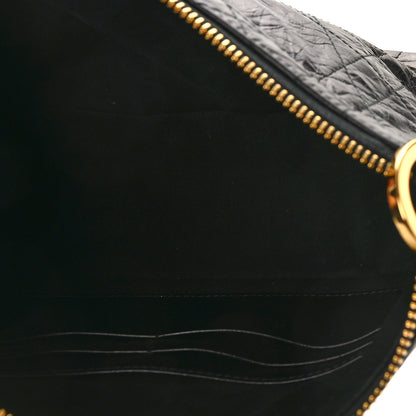 Christian Dior Crinkled Calfskin Macrocannage DiorStar Hobo Bag Black 5 of 8