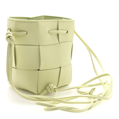 Bottega Veneta Nappa Maxi Intrecciato Mini Cassette Bucket Bag Lemon Washed 3 of 9