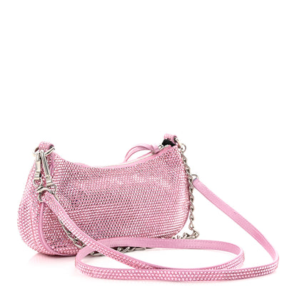 Balenciaga Strass Suede Metallic Nappa Le Cagole Mini Purse With Chain Taffy Light Pink 3 of 12