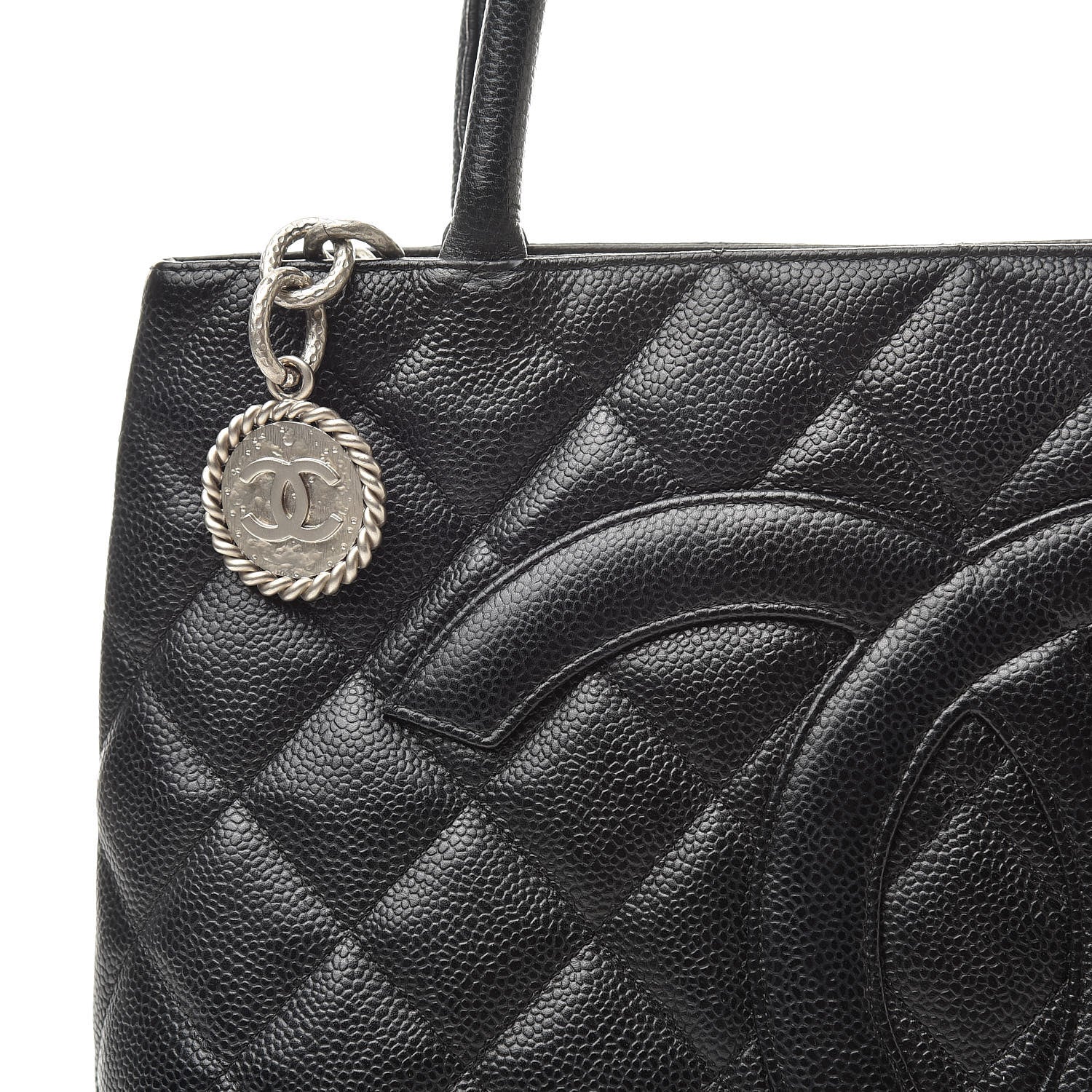 Chanel Caviar Quilted Medallion Tote Black 8 of 13