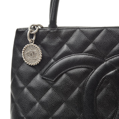 Chanel Caviar Quilted Medallion Tote Black 8 of 13
