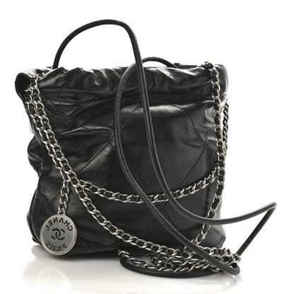 Chanel Shiny Calfskin Quilted Mini Chanel 22 Black 2 of 8
