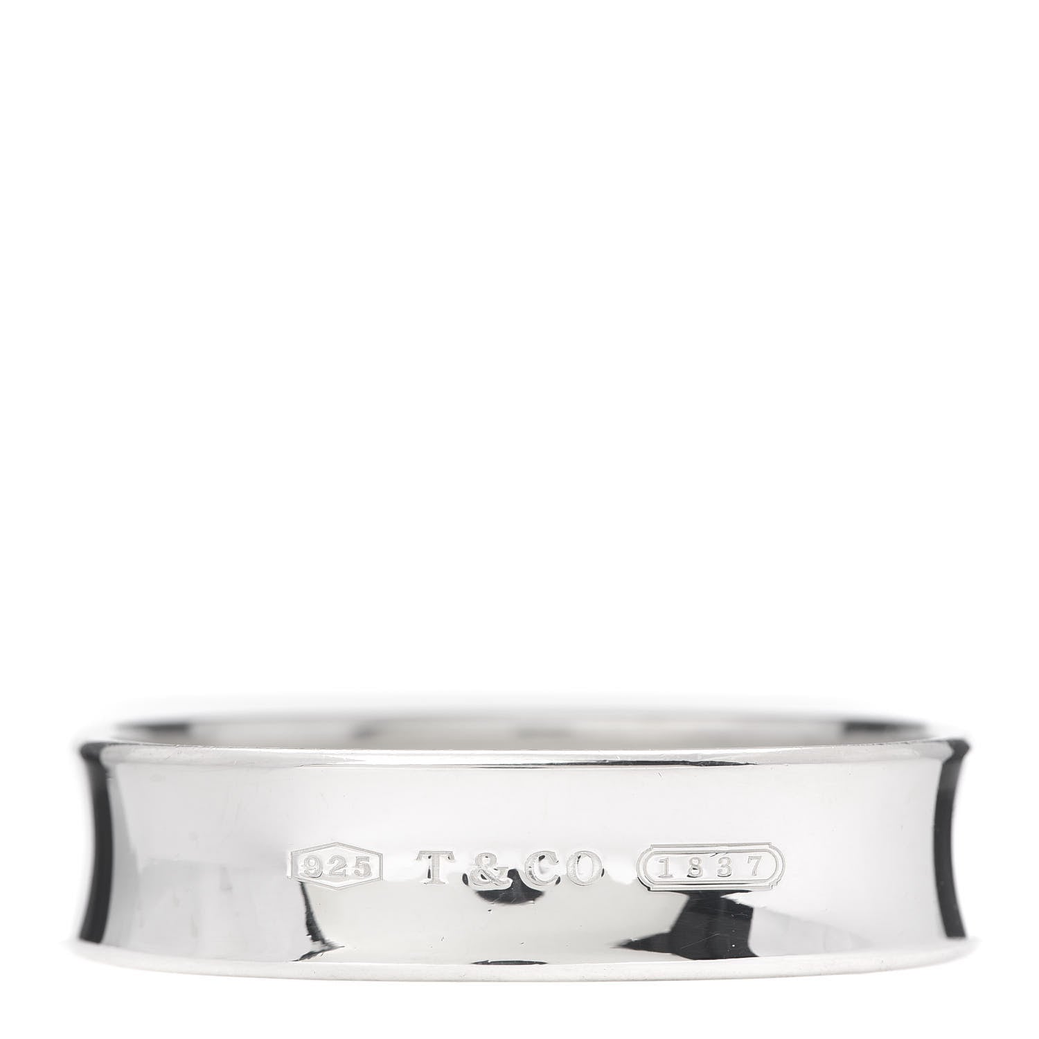Tiffany Sterling Silver 1837 Cushion Bangle Bracelet 1 of 4