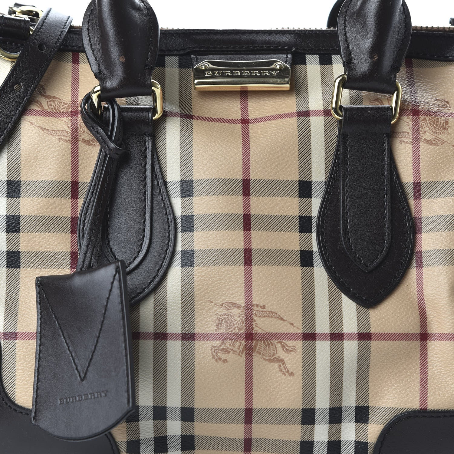 Burberry Haymarket Check Small Gladstone Chocolate 9 of 9