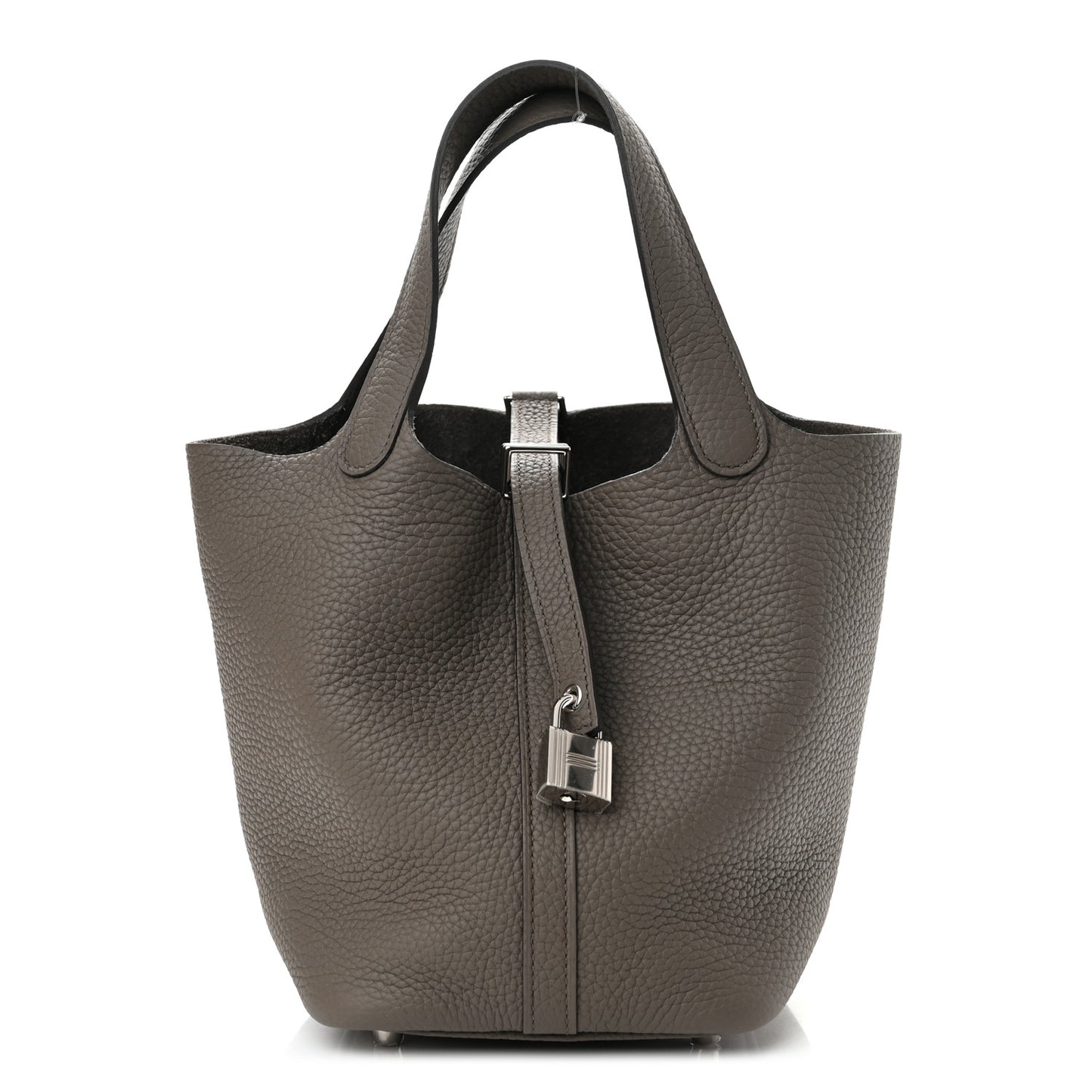 Taurillon Clemence Picotin Lock 18 PM Etain