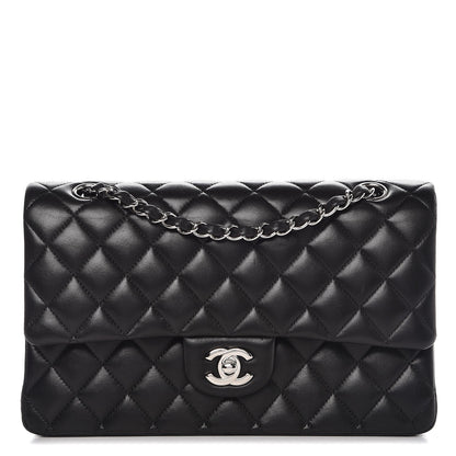 Chanel Lambskin Quilted Medium Double Flap Black 1 of 9