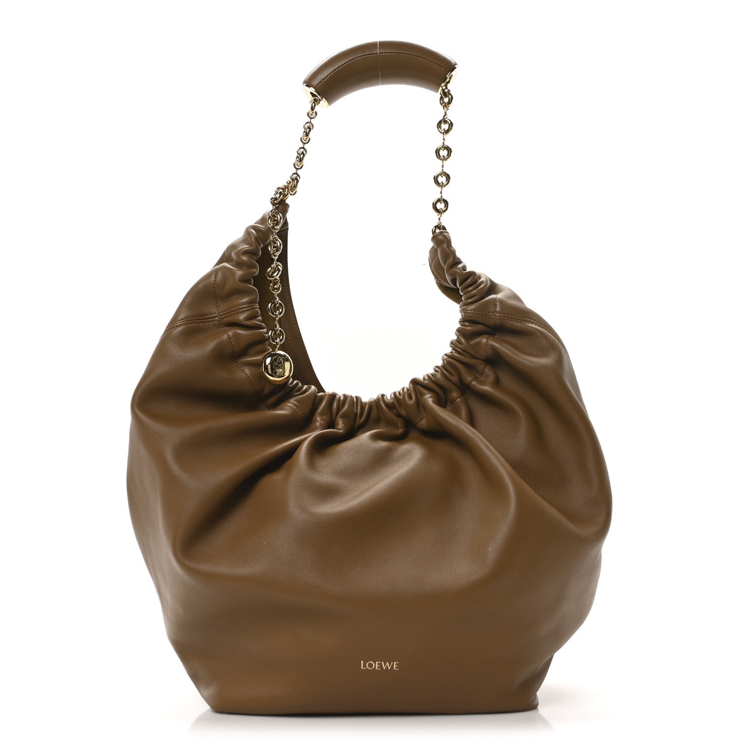 Loewe Mellow Nappa Medium Squeeze Bag Oak 1 of 9