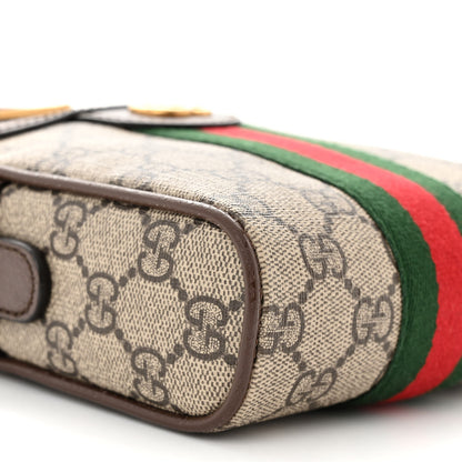 Gucci GG Supreme Monogram Web Mini Ophidia Messenger Brown 9 of 12