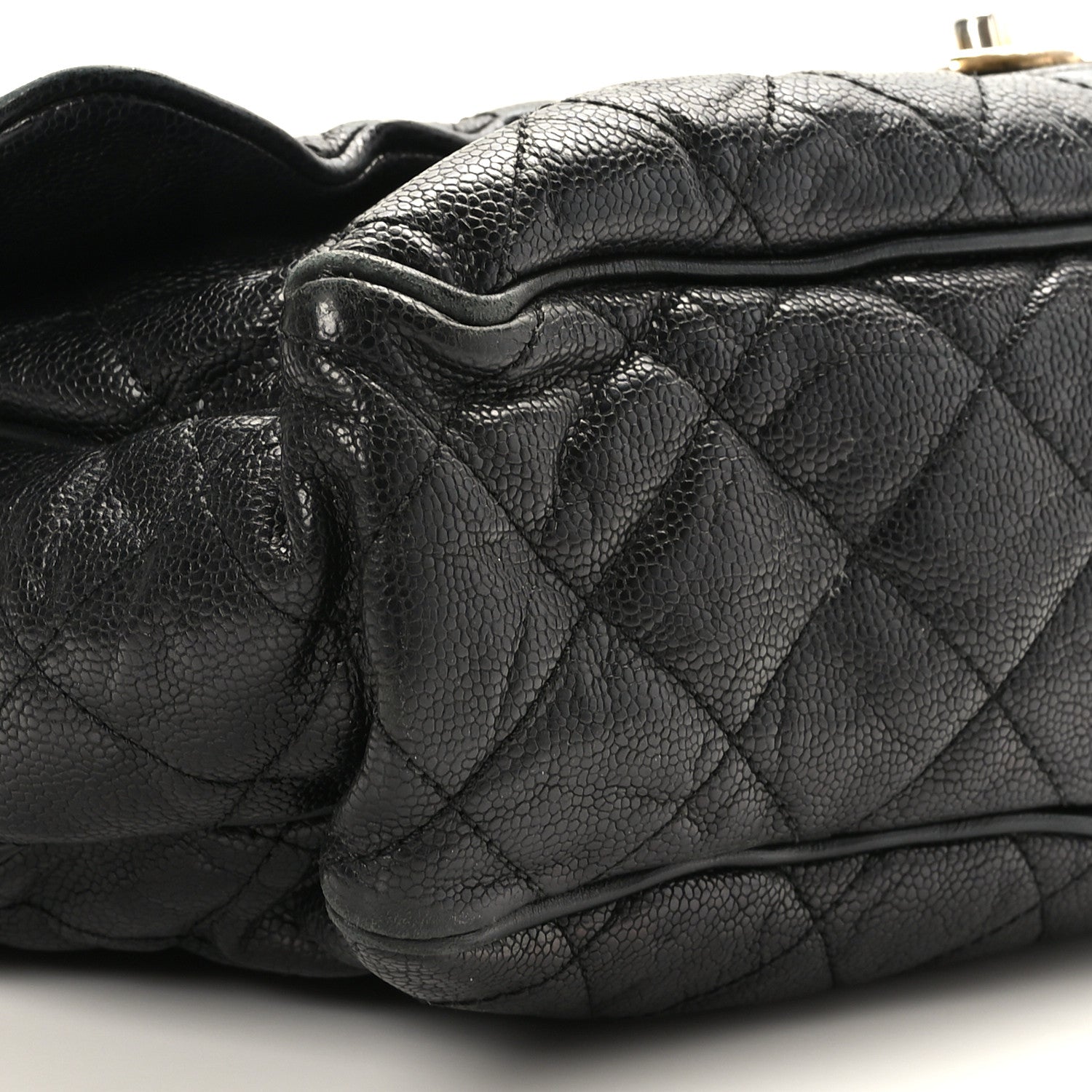 Chanel Crumpled Grained Calfskin Quilted Maxi Shiva Flap Black 8 of 9