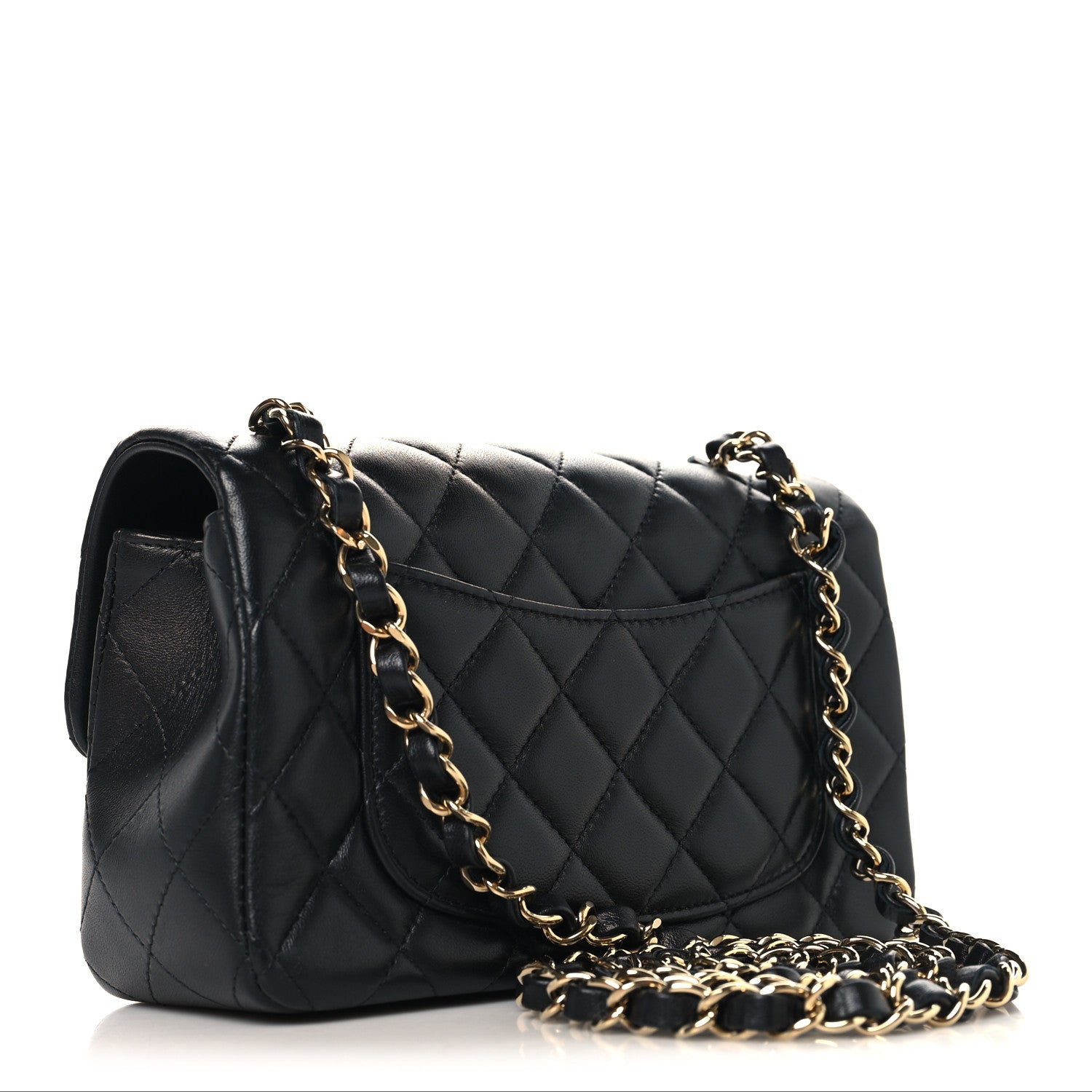 Chanel Lambskin Quilted Mini Rectangular Flap Black 3 of 11