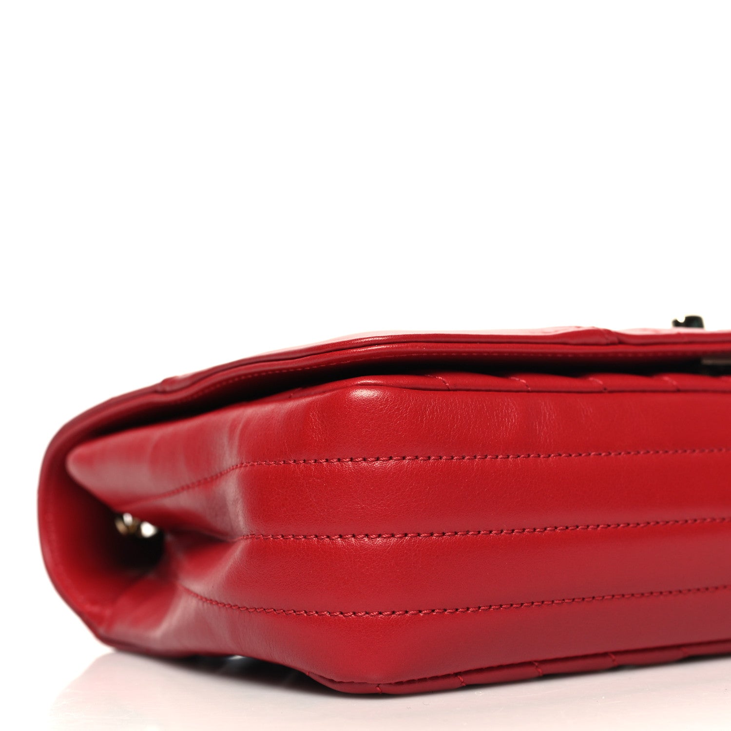 Chanel Calfskin Chevron Quilted Mini Statement Flap Red 9 of 11