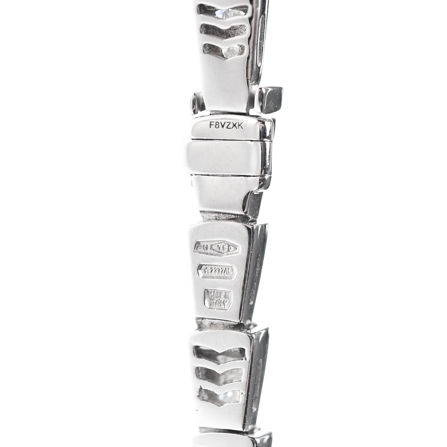 Bulgari 18K White Gold Diamond Serpenti Viper Slim Pave Necklace 9 of 16
