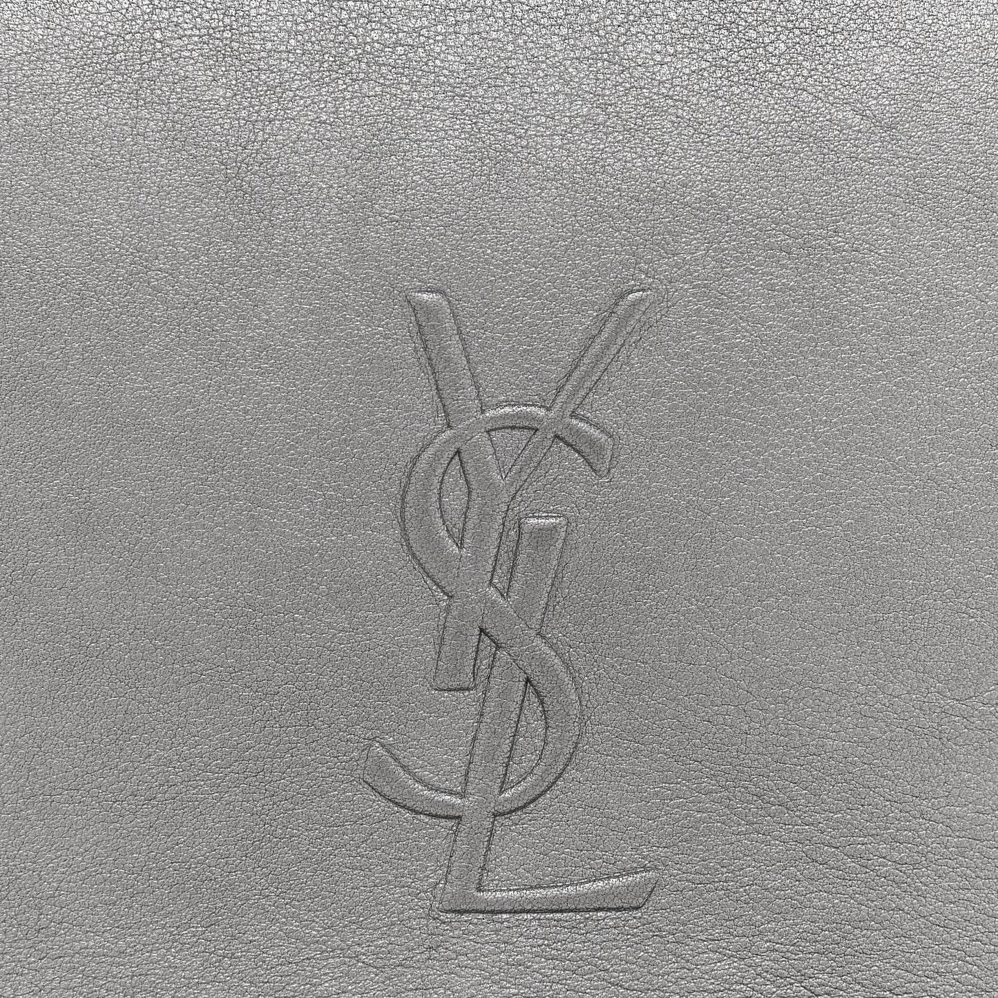 Metallic Calfskin Monogram Small Lou Camera Bag Silver