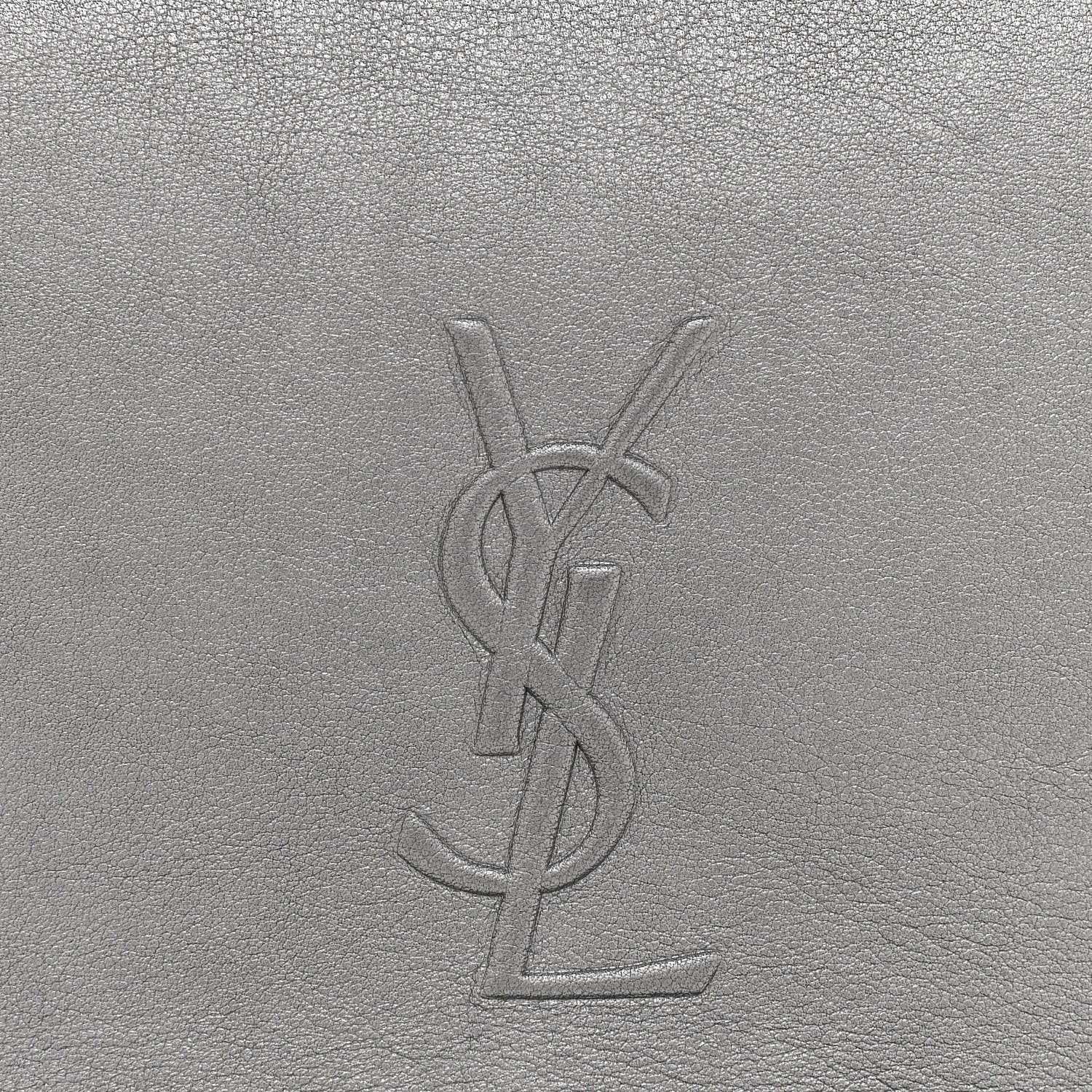 Saint Laurent Metallic Calfskin Monogram Small Lou Camera Bag Silver 7 of 11