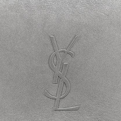 Saint Laurent Metallic Calfskin Monogram Small Lou Camera Bag Silver 7 of 11