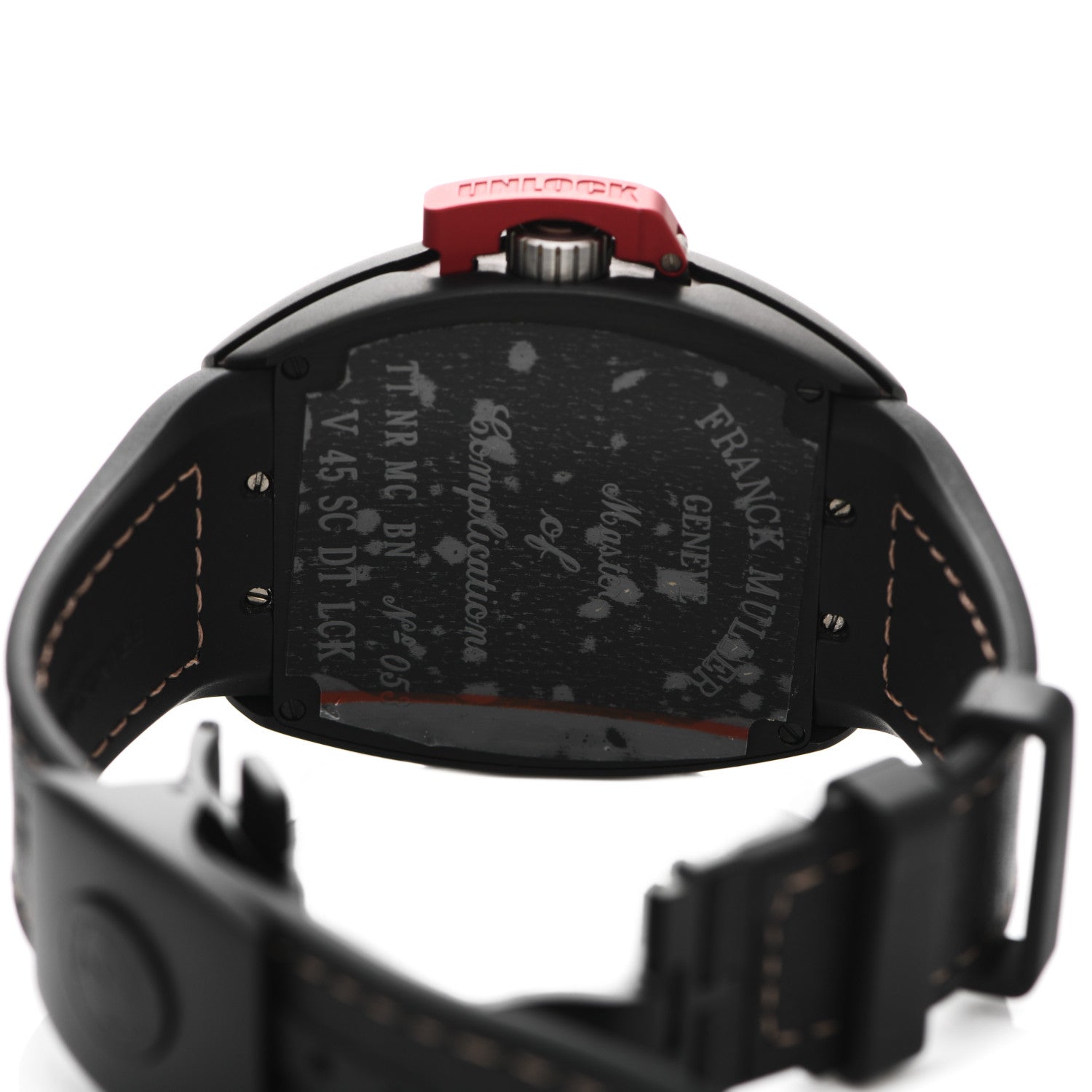 Franck Muller Titanium Calfskin 45mm Vanguard Fullback Automatic Watch Black V45SCDTLCK 4 of 5