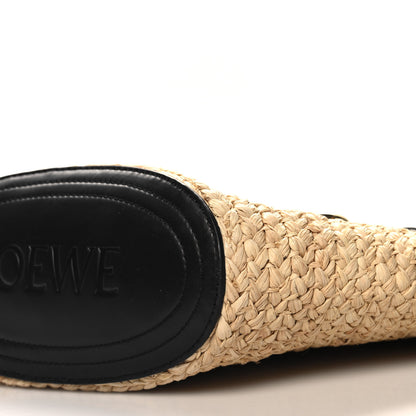 Loewe Raffia Nappa Calfskin Small Paseo Basket Bag Natural Black 9 of 9