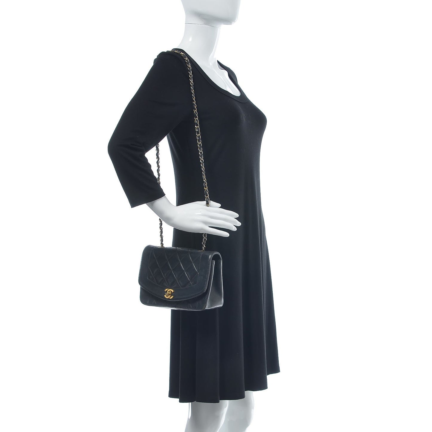 Lambskin Quilted Small Single Flap Black