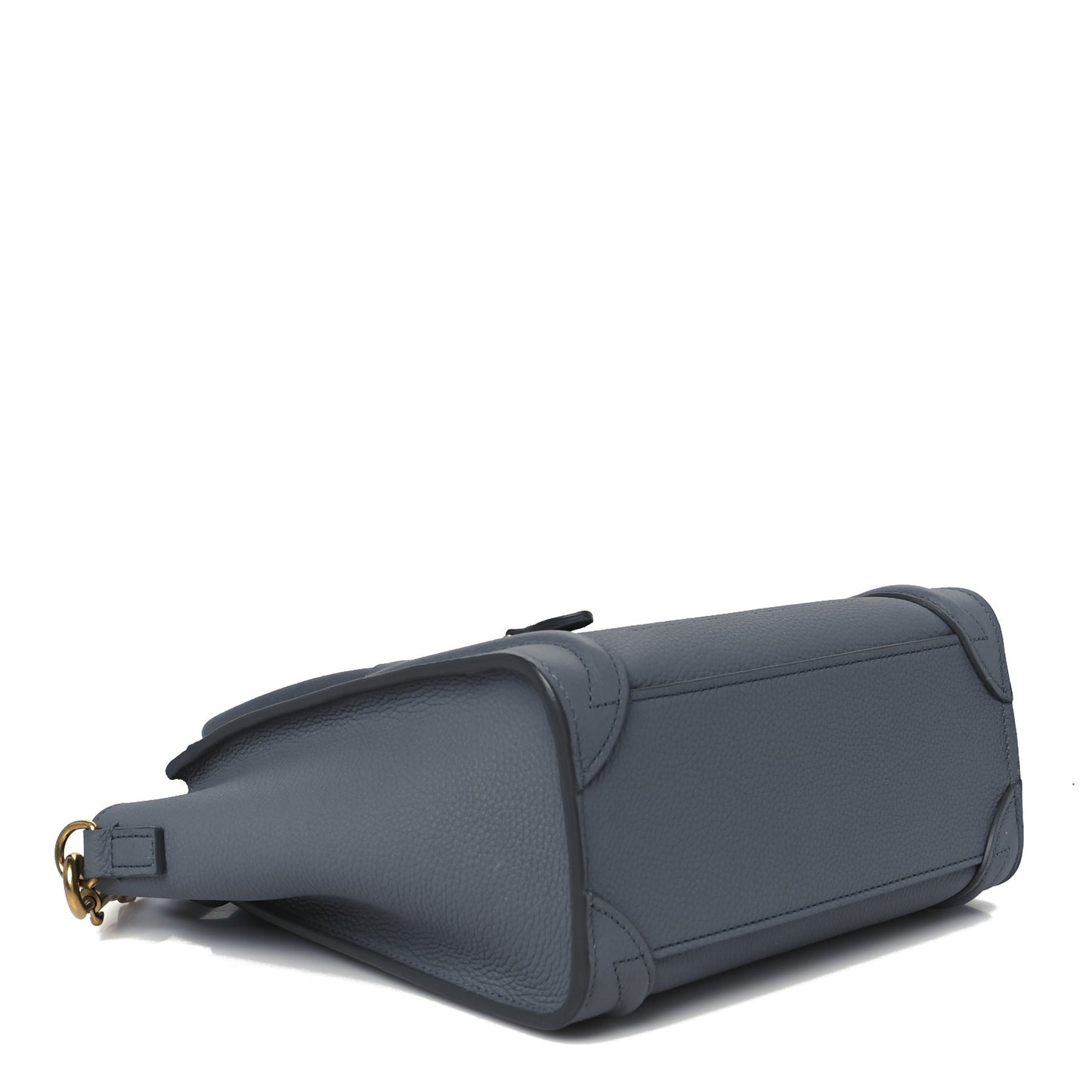 Baby Drummed Calfskin Nano Luggage Kohl