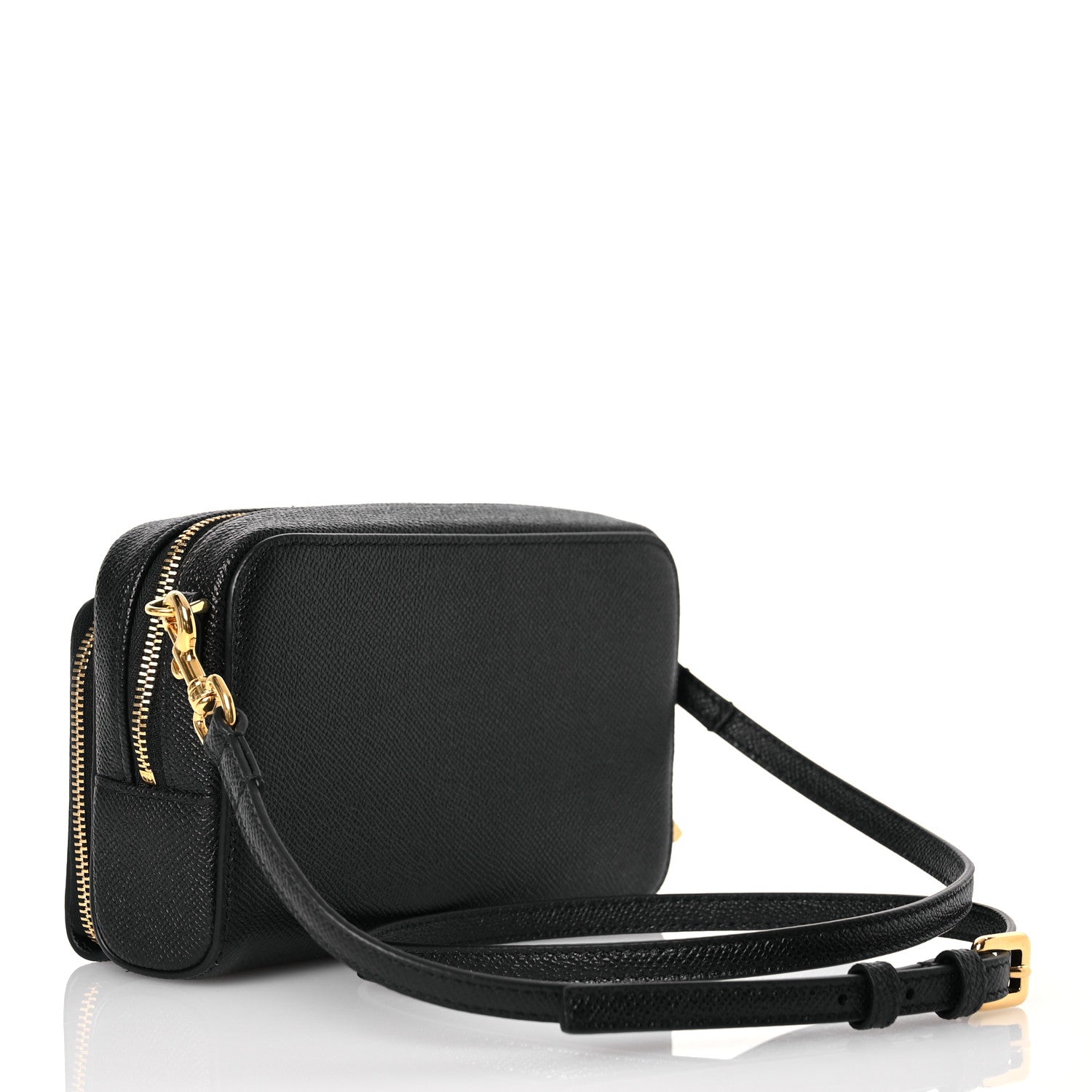 Christian Dior Grained Calfskin Caro Double Pouch Black 3 of 11