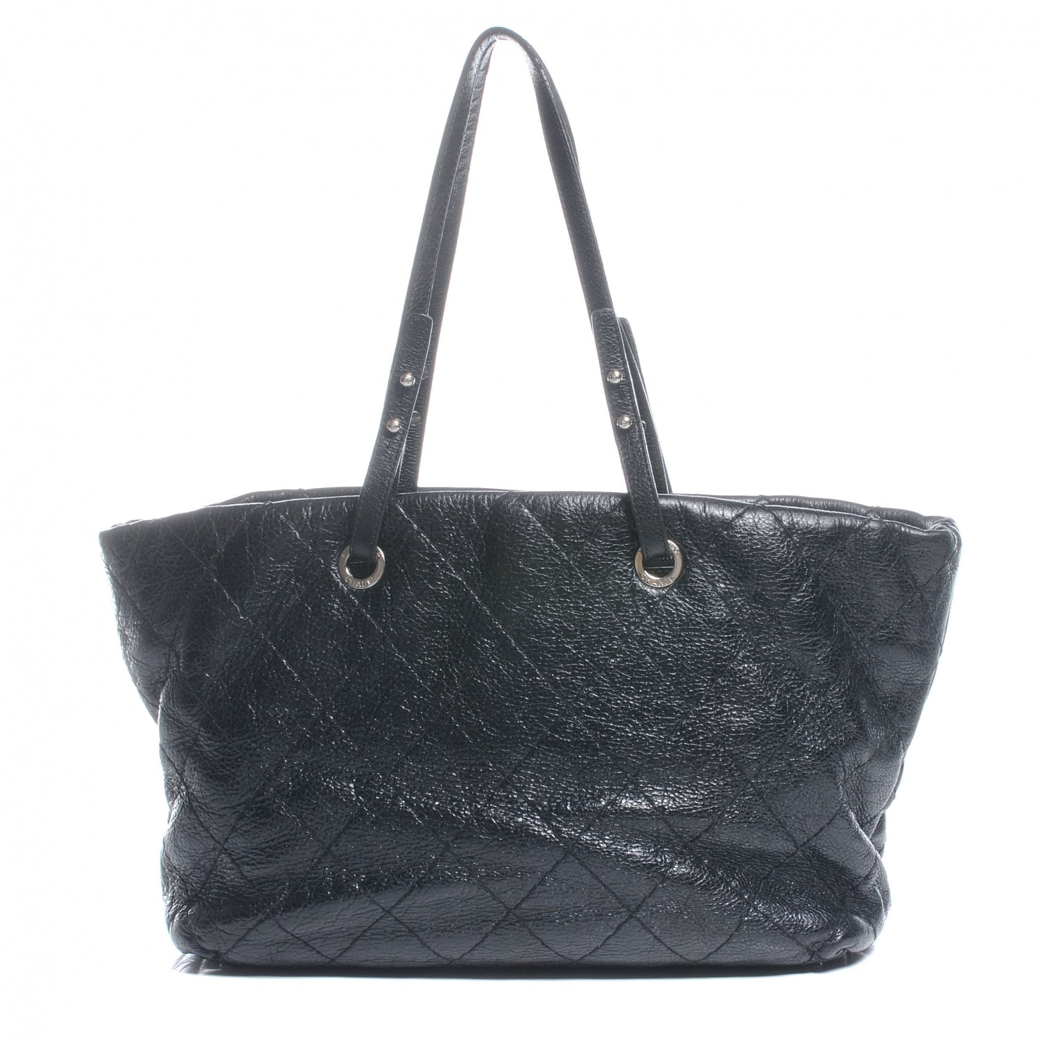 Chanel Glazed Calfskin Large On The Road Tote Black 4 of 8
