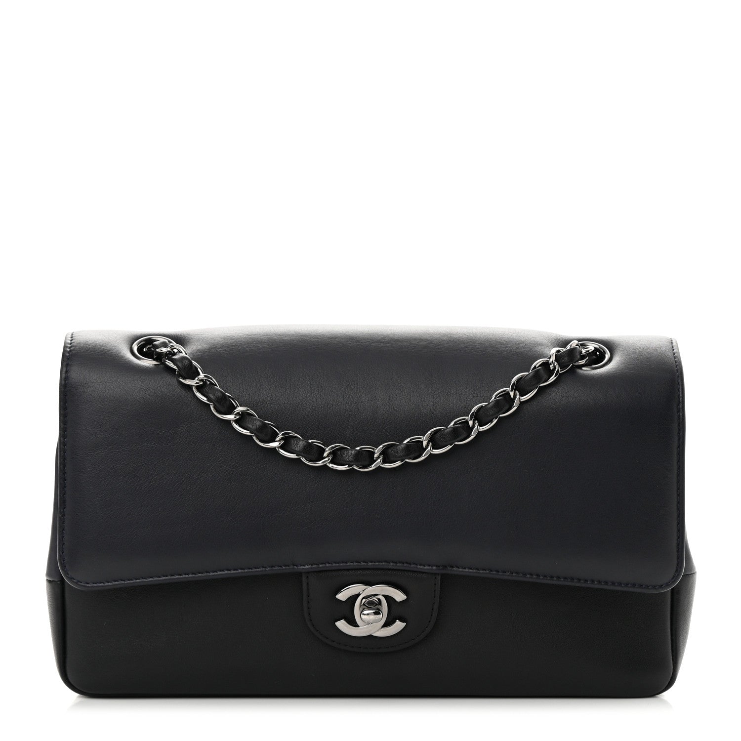 Chanel Calfskin Medium Classic Pure Double Flap Black 1 of 16