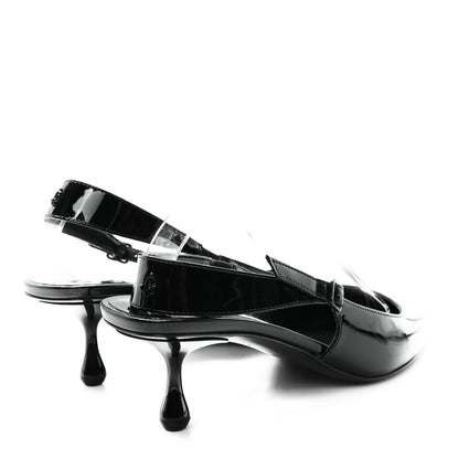 Jimmy Choo Patent Amel 50 Slingback Pumps 39.5 Black 5 of 11