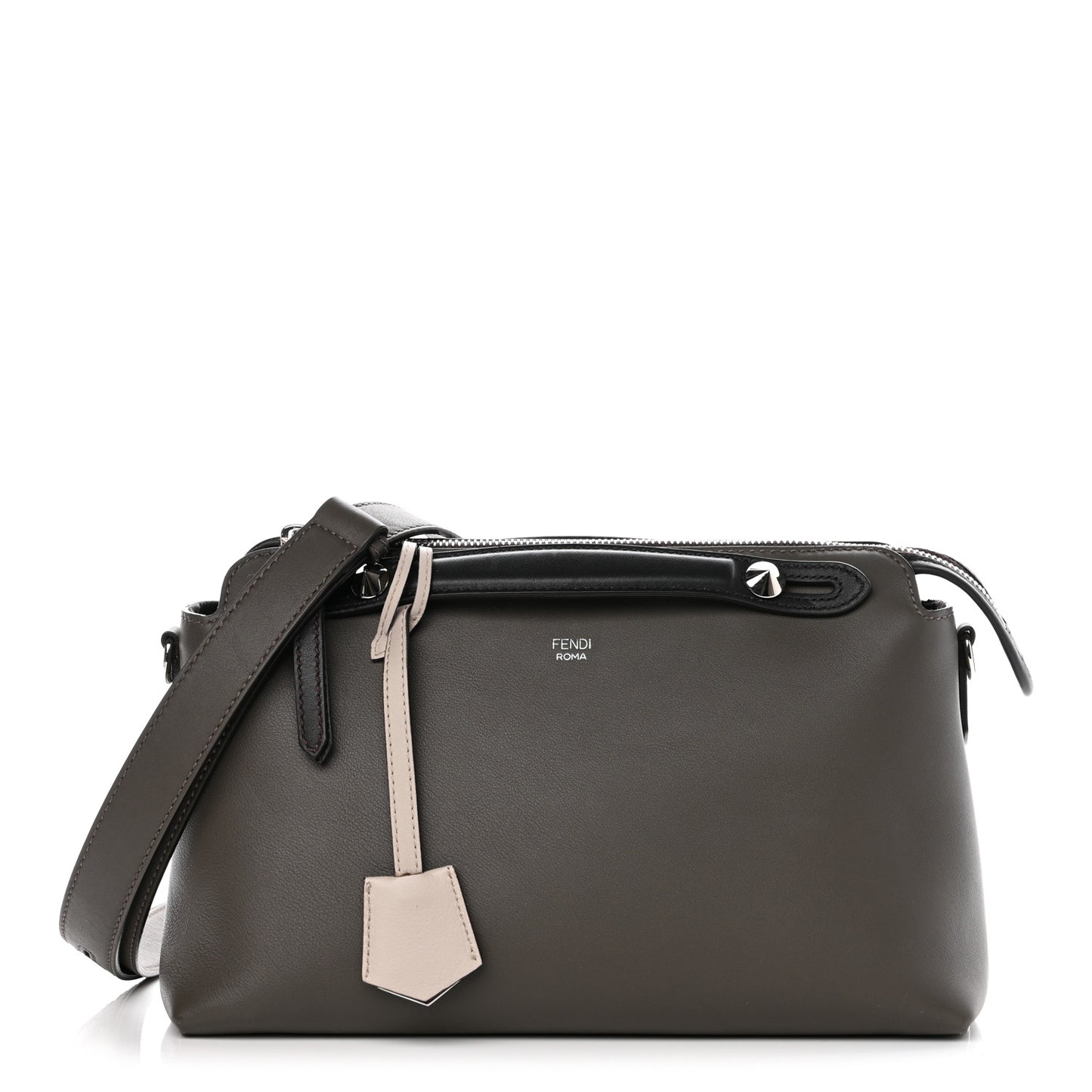 Vitello Dolce 4 Color Medium By The Way Boston Bag Carbone Grigio Polvere Multicolor