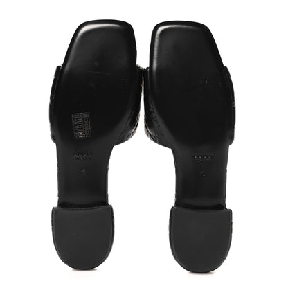 Gucci Nappa Double GG Flat Slide Sandals 40 Black 6 of 9