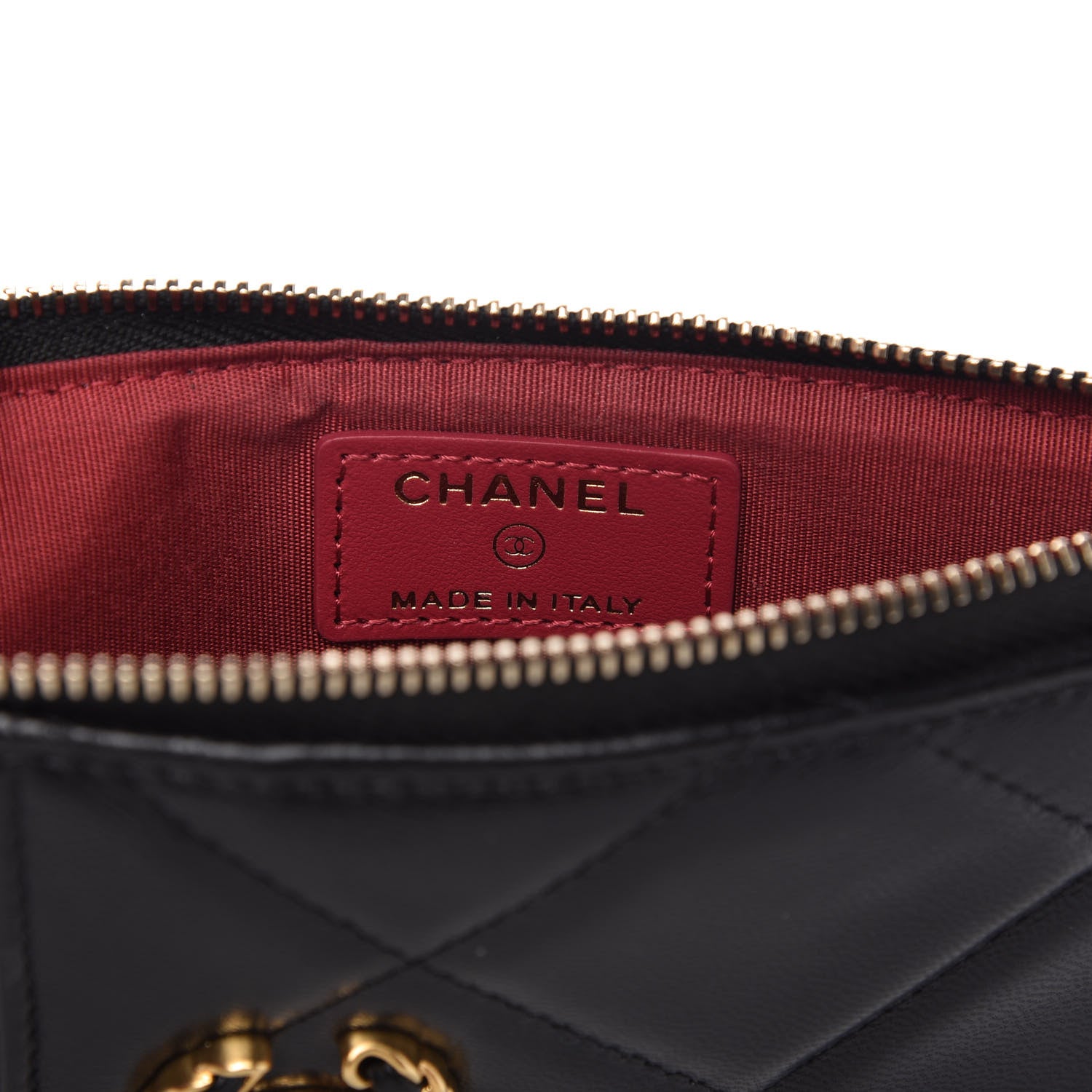 Chanel Goatskin Quilted Chanel 19 Phone and Card Holder Black 6 of 8