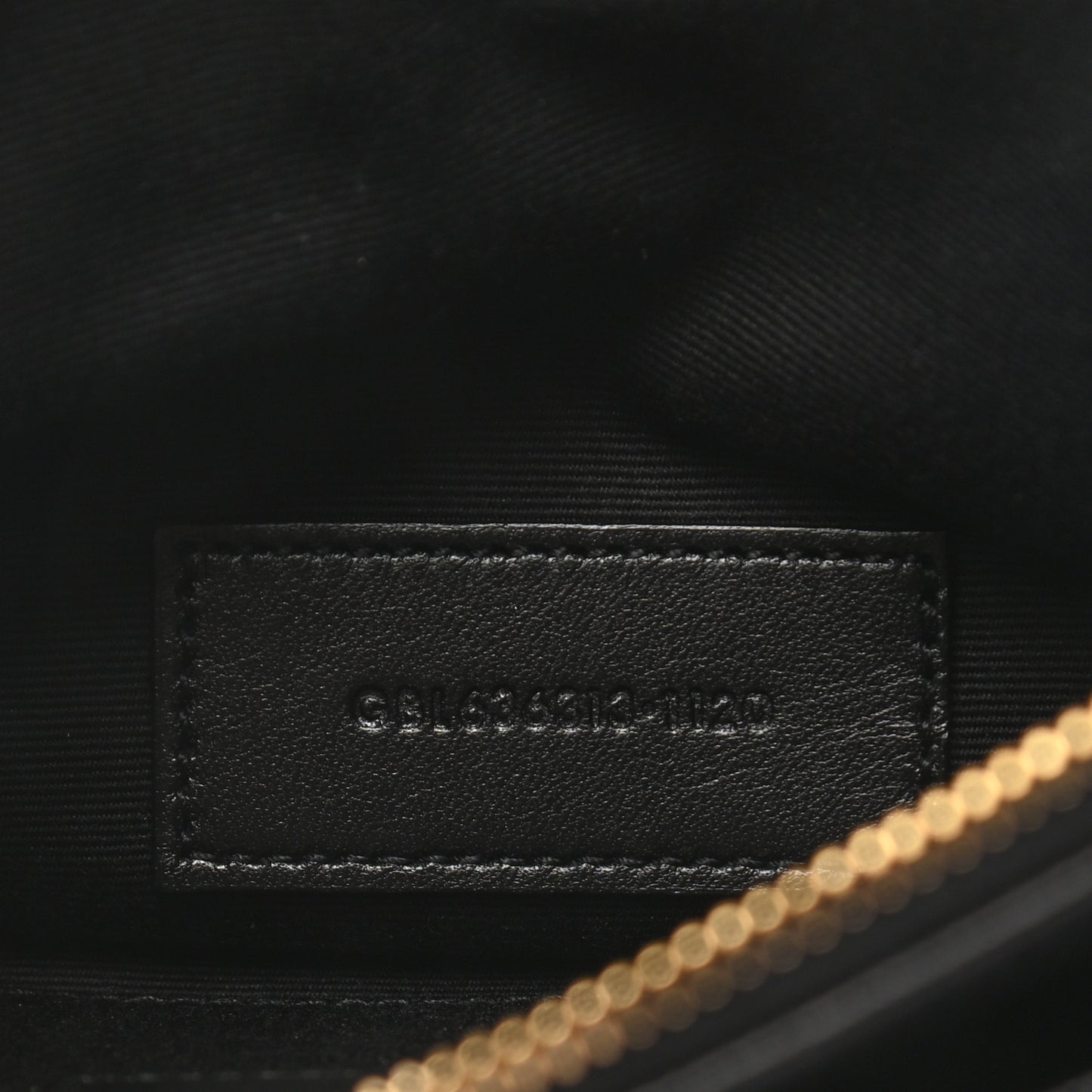 Grain De Poudre Chevron Monogram Large Bill Pouch Black