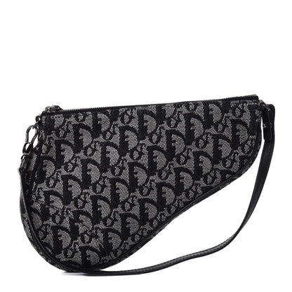 Christian Dior Monogram Mini Saddle Pochette Navy 1 of 4