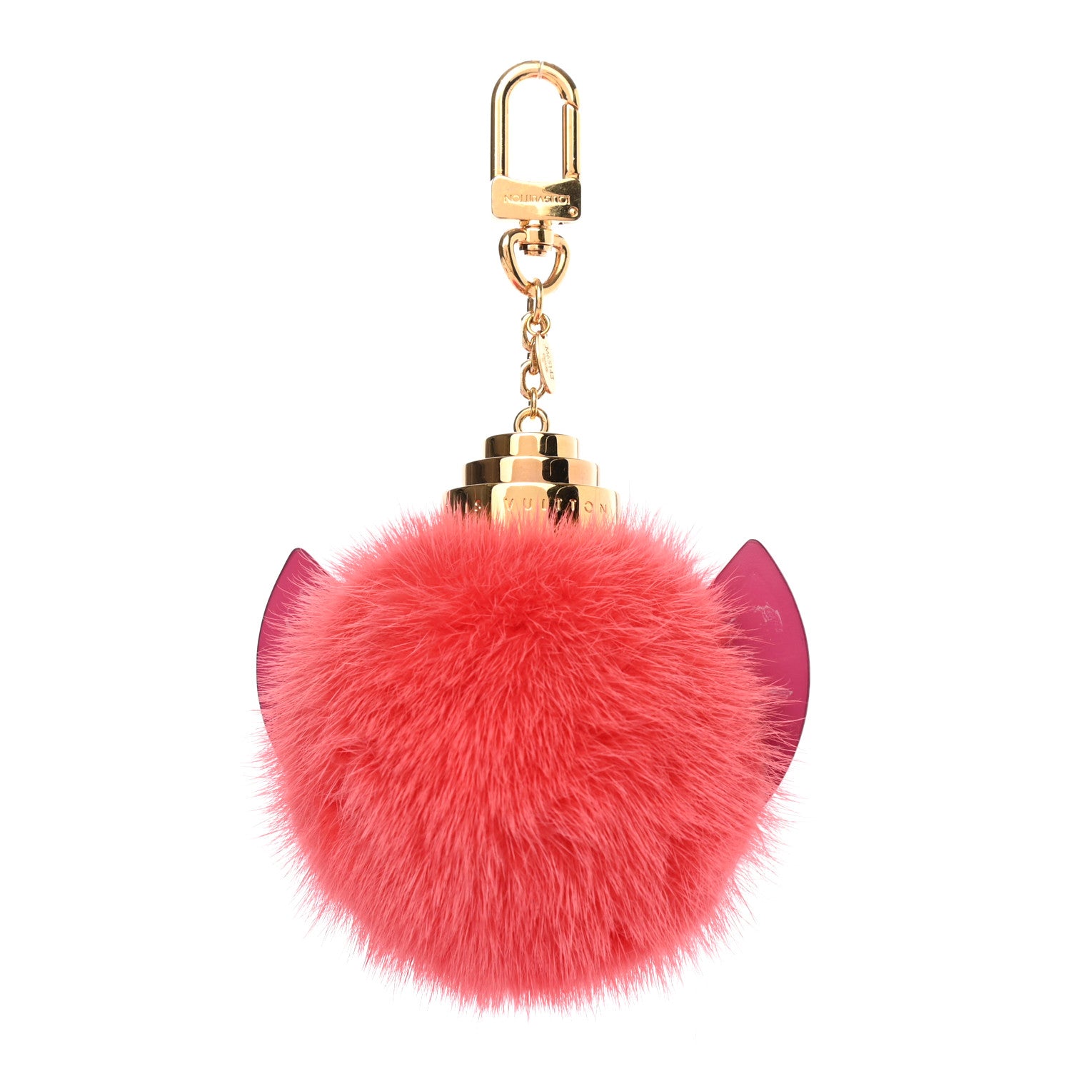 Louis Vuitton Mink Fur Totem Bag Charm Pink 1 of 7