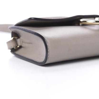 Chloe Suede Calfskin Mini Faye Shoulder Bag Motty Grey 8 of 10