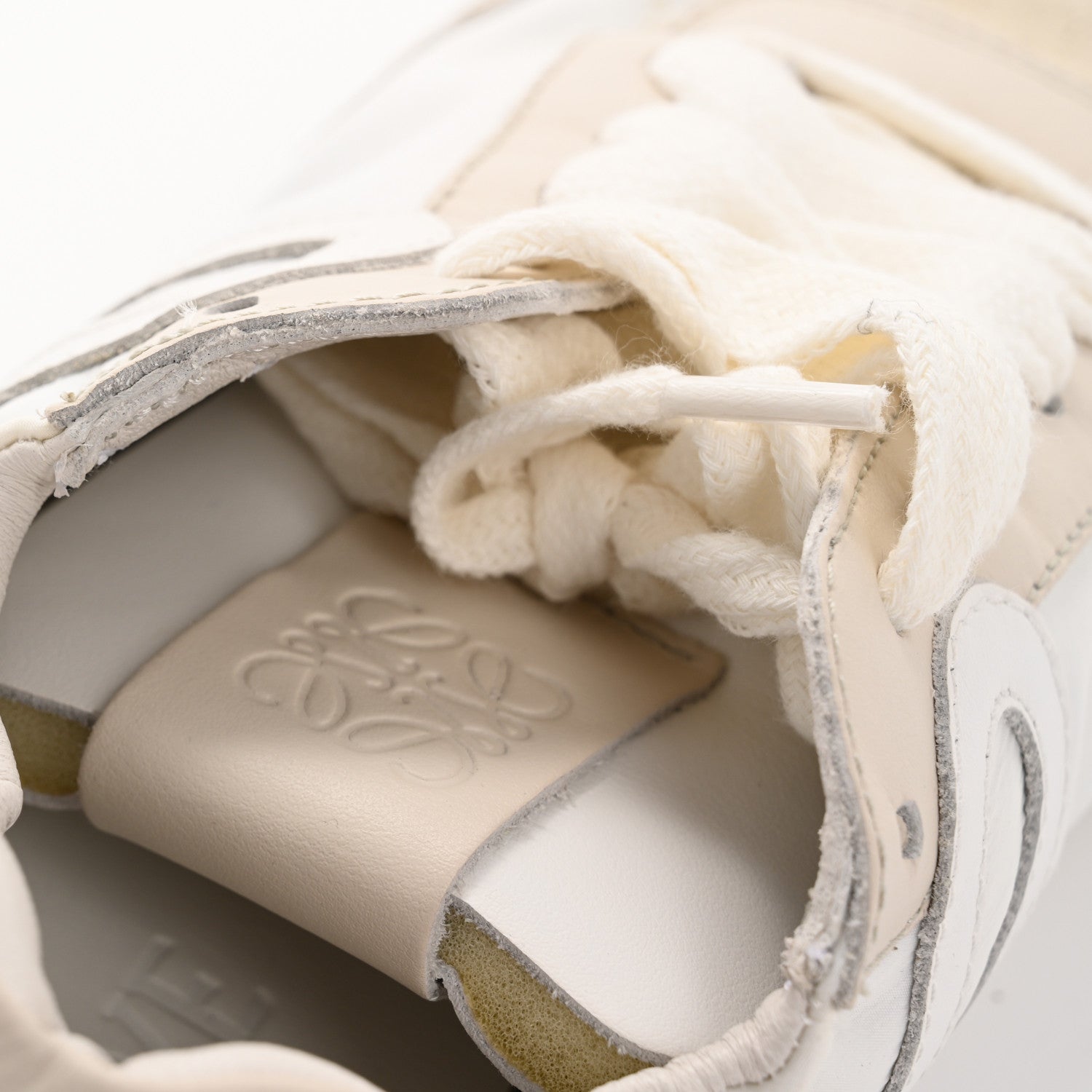 Loewe Calfskin Suede Ballet Runner Sneakers 36 White 10 of 12