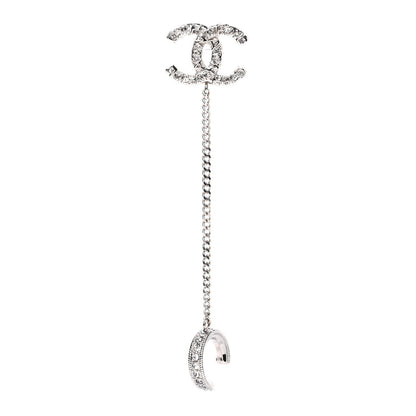 Chanel Crystal CC Cuff Single Earring Gold 1 of 4