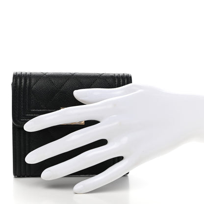 Chanel Caviar Quilted Compact Boy Wallet Black 2 of 7