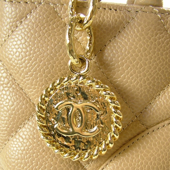 Chanel Caviar Quilted Medallion Tote Beige 8 of 11