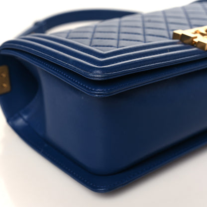 Chanel Lambskin Quilted Medium Boy Flap Blue 7 of 9