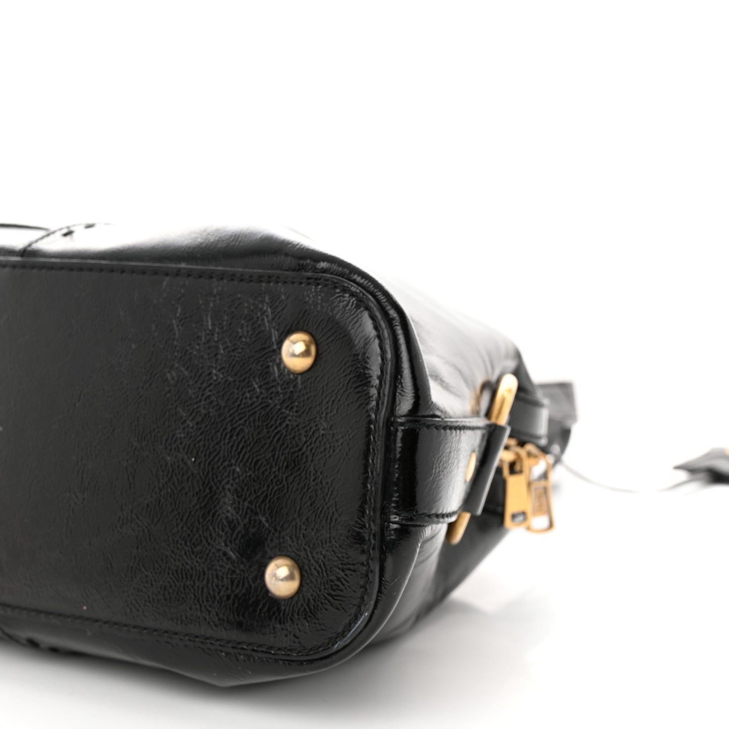 Textured Patent Calfskin Medium Muse Black