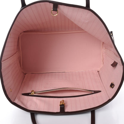Louis Vuitton Damier Ebene Neo Neverfull MM Rose Ballerine 6 of 11