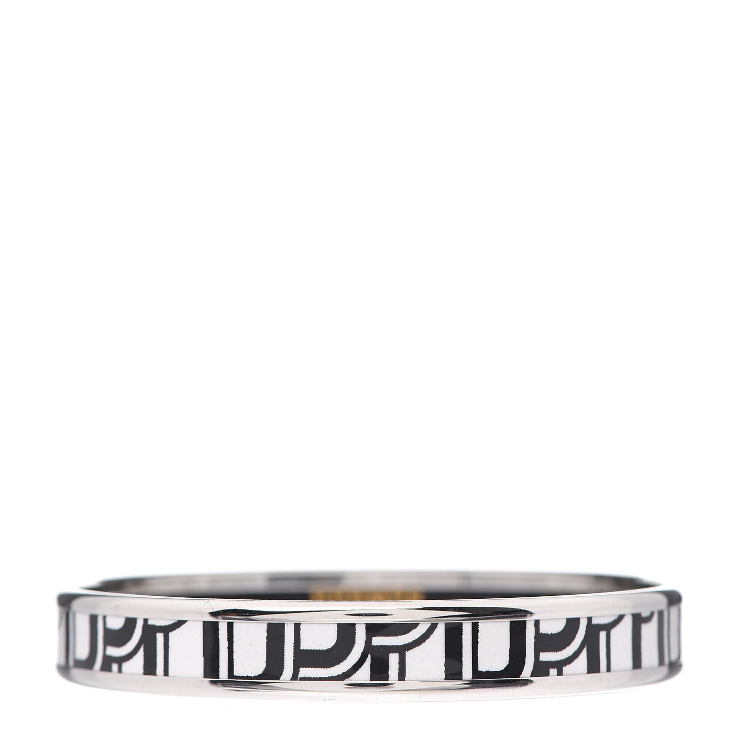 Enamel Printed Narrow Manufacture De Boucleries Bracelet 62 Faux Gris