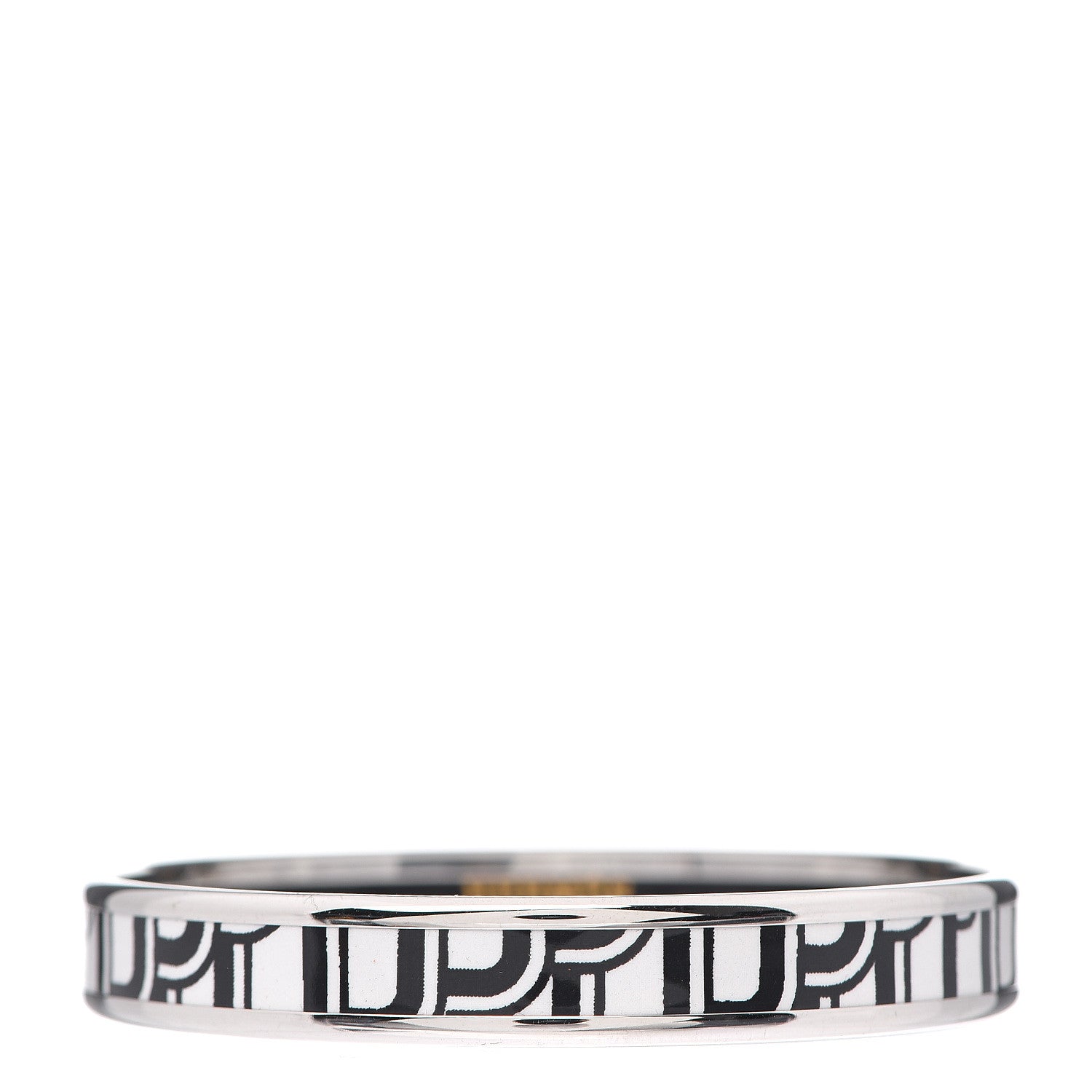 Hermes Enamel Printed Narrow Manufacture De Boucleries Bracelet 62 Faux Gris 1 of 3
