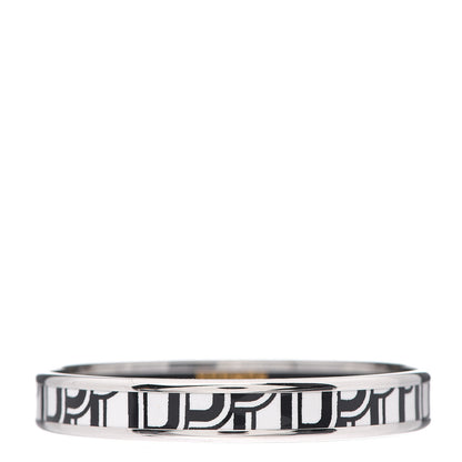 Hermes Enamel Printed Narrow Manufacture De Boucleries Bracelet 62 Faux Gris 1 of 3