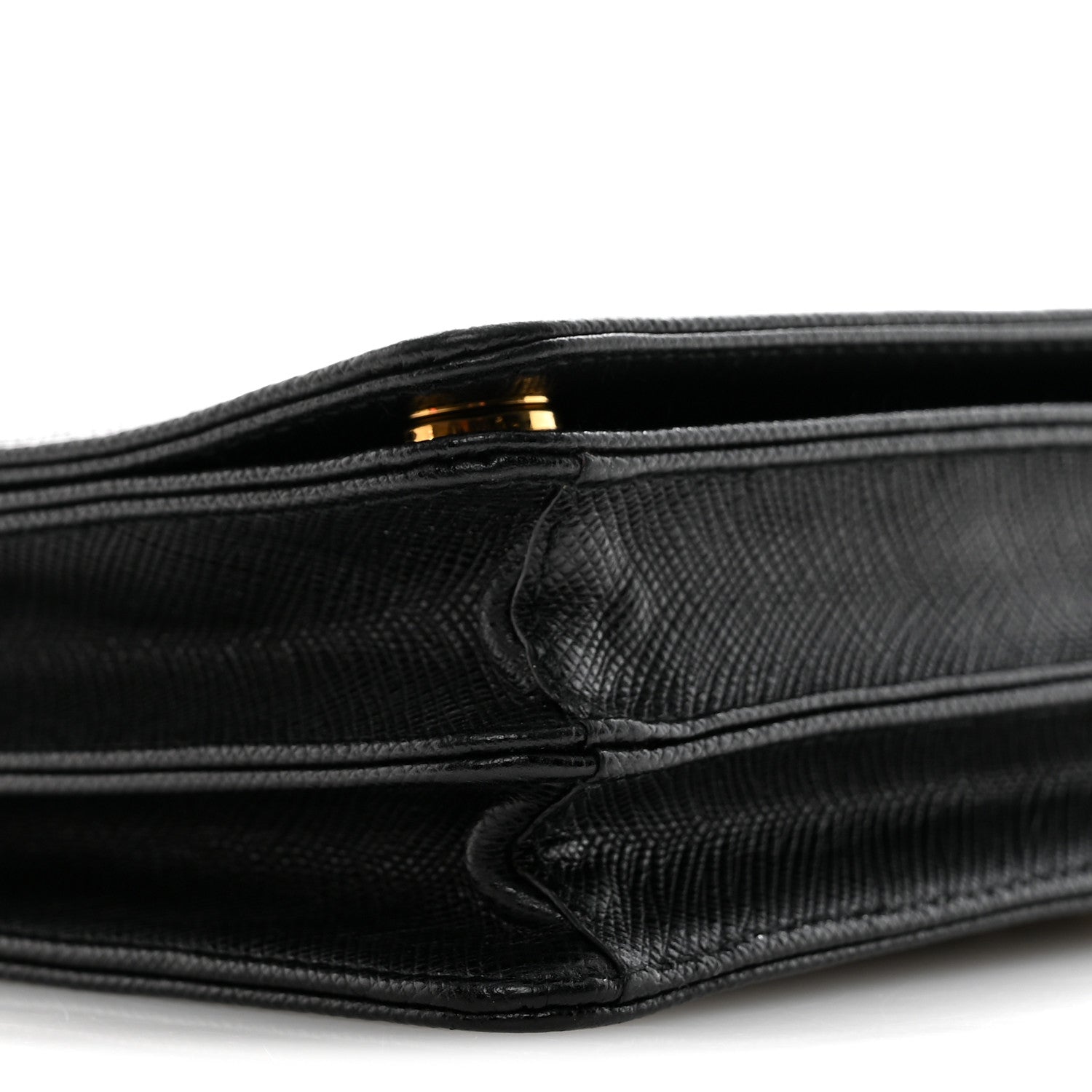 Prada Saffiano Lux Chain Wallet Black 8 of 11