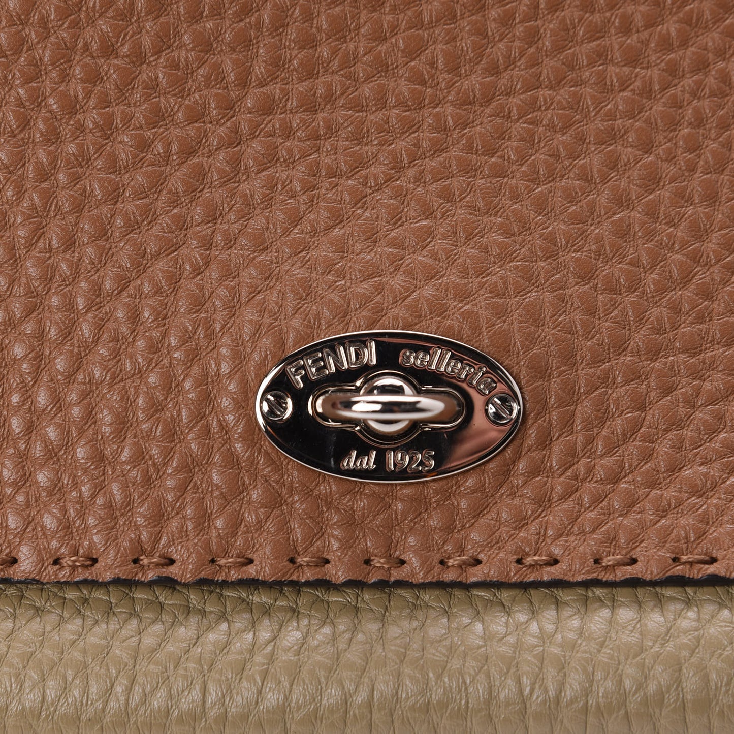 Cuoio Romano Selleria Bi-Color Clutch Mou Deserto